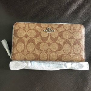 Coach Long Zip Around Wallet
